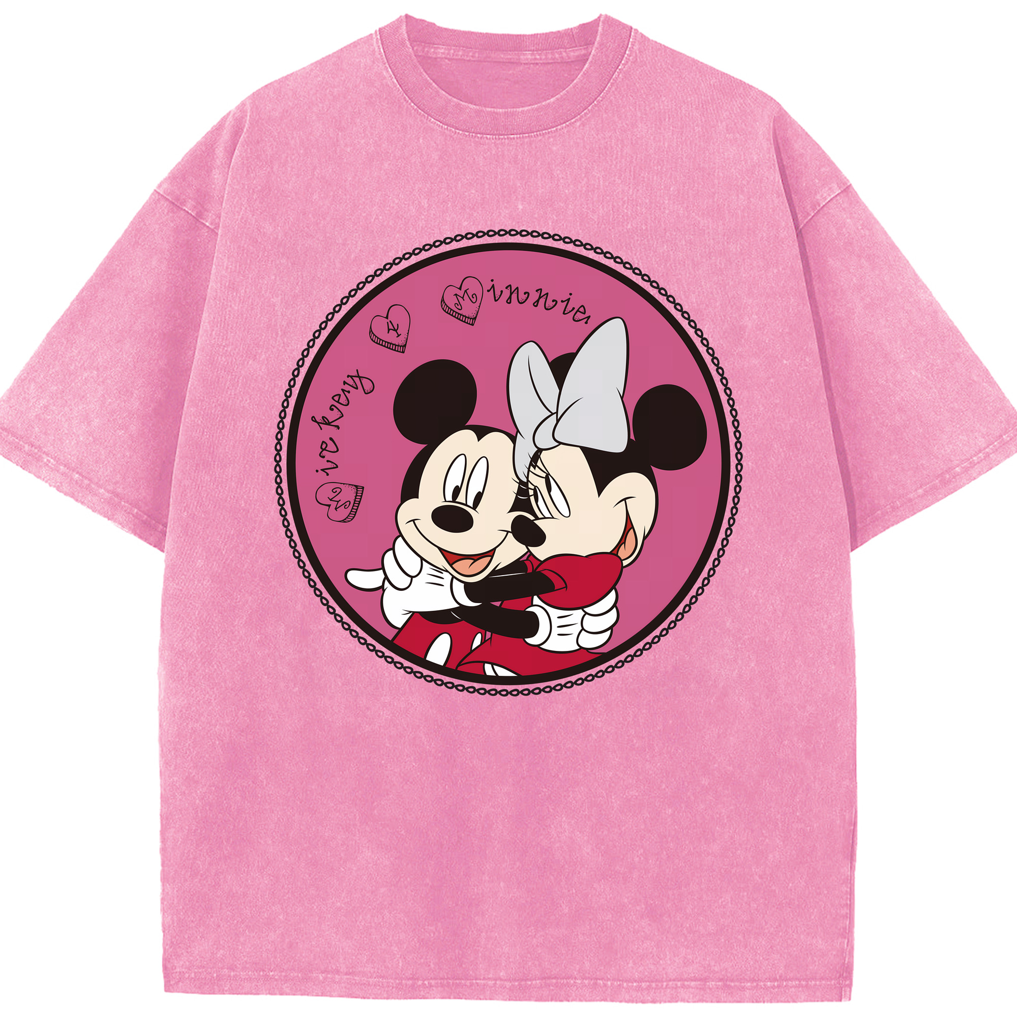 （画像用） ミッキーマウス Mickey Mouse 綿100% ヴィンテージ風 半袖Tシャツ（フロントプリント）